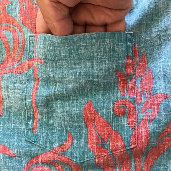 Vintage Reyn Spooner Hawaiian Shirt Men XXL Blue Floral Button Down Pullover - Picture 12 of 12